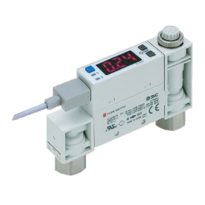 Picture of Compact Mount Flow Controller, 0.5 → 25 L/min, PNP Output, 24 V dc, 6 mm Pipe, SMC, PFM725S-C6-B