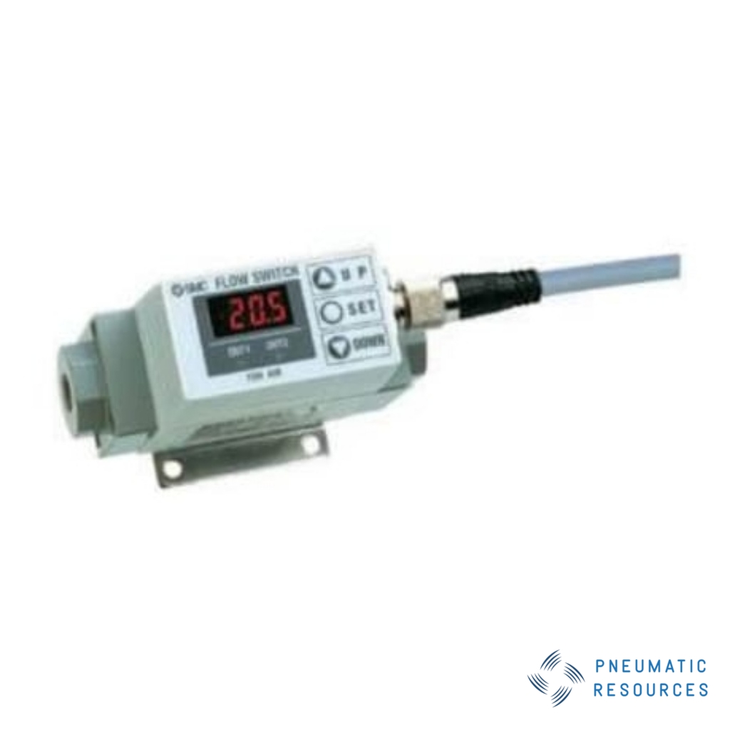 Picture of PF2A Series Digital Flow Switch For Air Flow Sensor for Dry Air, N2, 10 l/min Min, 100 L/min Max, SMC, PF2A711-F03-67N