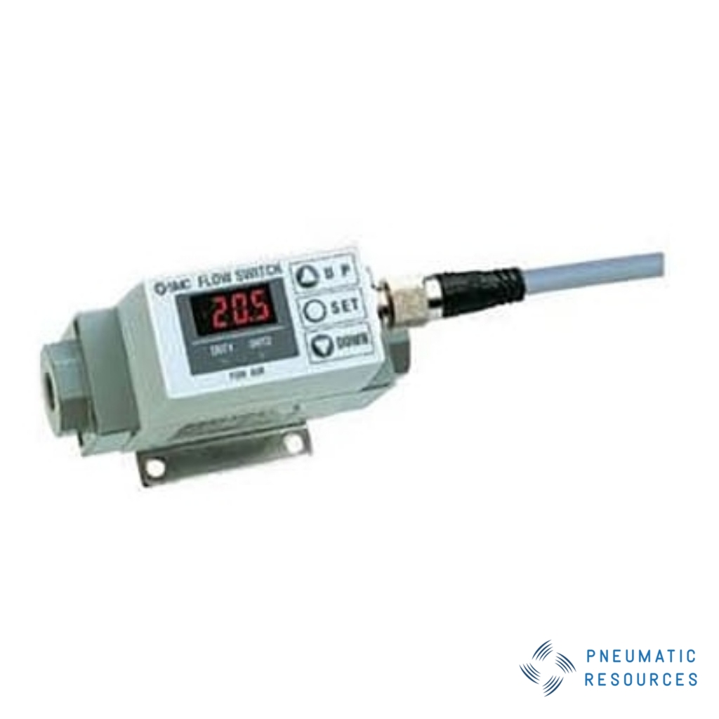 Picture of PF2A Series Flow Switch Flow Switch, 20 L/min Min, 200 L/min Max, SMC, PF2A721-F03-27N