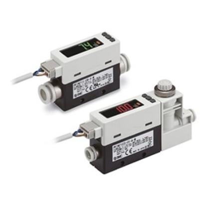 Picture of PF2M7 Series Digital Flow Switch Flow Switch, 1 L/min Min, 100 L/min Max, SMC, PFM711-C8-E-N