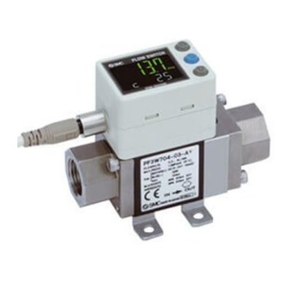 Picture of PF3W Series Digital Flow Switch Flow Switch for Water, 2 L/min Min, 16 L/min Max, SMC, PF3W720-F04-BN-M