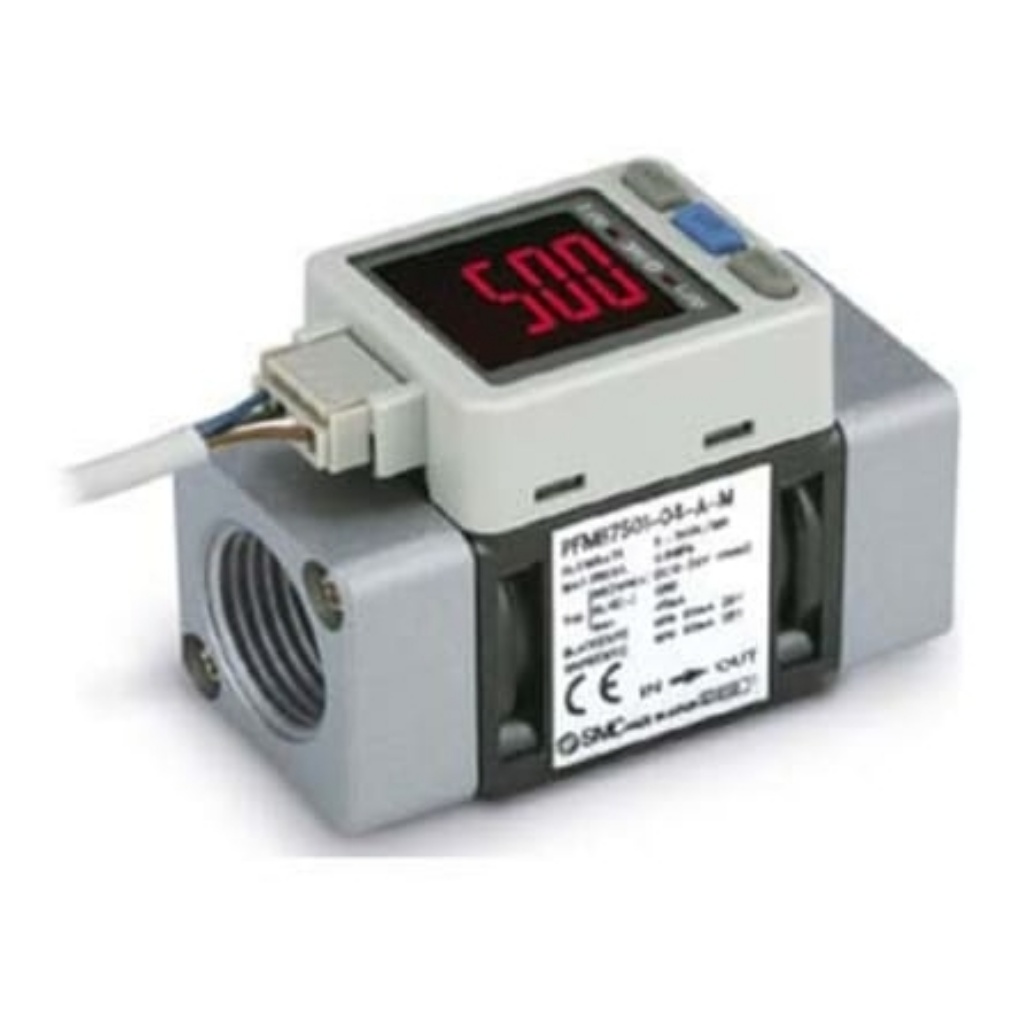 Picture of PFMB7501 Series Integrated Display Flow Switch for Dry Air, Gas, 5 l/min Min, 500 L/min Max, SMC, PFMB7501-F04-FW