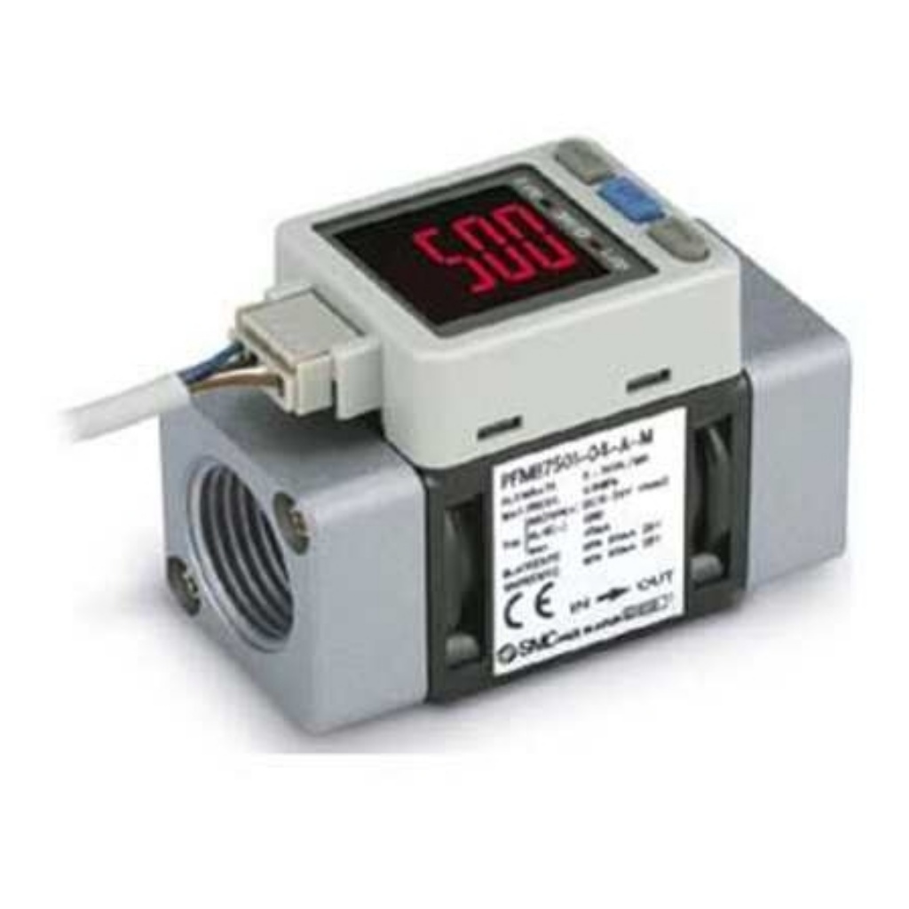 Picture of PFMB7 Series Digital Flow Switch Flow Sensor for Dry Air, N2, 10 l/min Min, 1000 L/min Max, SMC, PFMB7102-F04-B