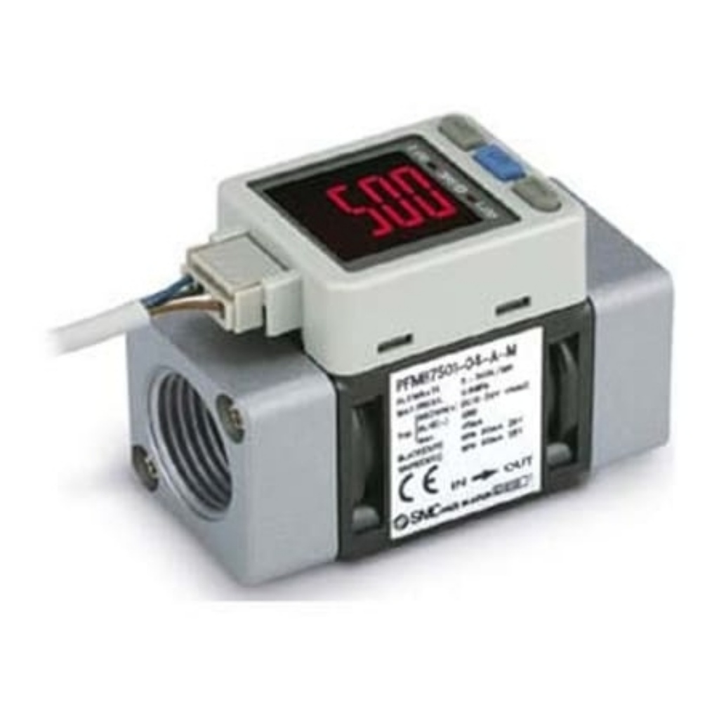 Picture of PFMB7 Series Digital Flow Switch Flow Switch for Dry Air, N2, 5 L/min Min, 500 L/min Max, SMC, PFMB7501-F04-F