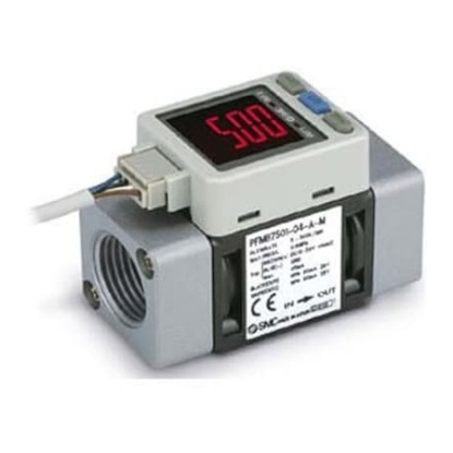Picture of PFMB7 Series Digital Flow Switch Flow Switch for Dry Air, N2, 5 L/min Min, 500 L/min Max, SMC, PFMB7501-F04-F