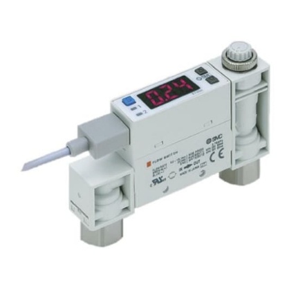 Picture of PFM Series Integrated Display Flow Switch for Dry Air, Gas, 0.2 L/min Min, 10 L/min Max, SMC, PFM710S-C4-A-W