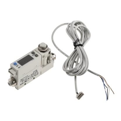 Picture of PFM Series Integrated Display Flow Switch for Dry Air, Gas, 0.2 L/min Min, 10 L/min Max, SMC, PFM710S-C4-B-W