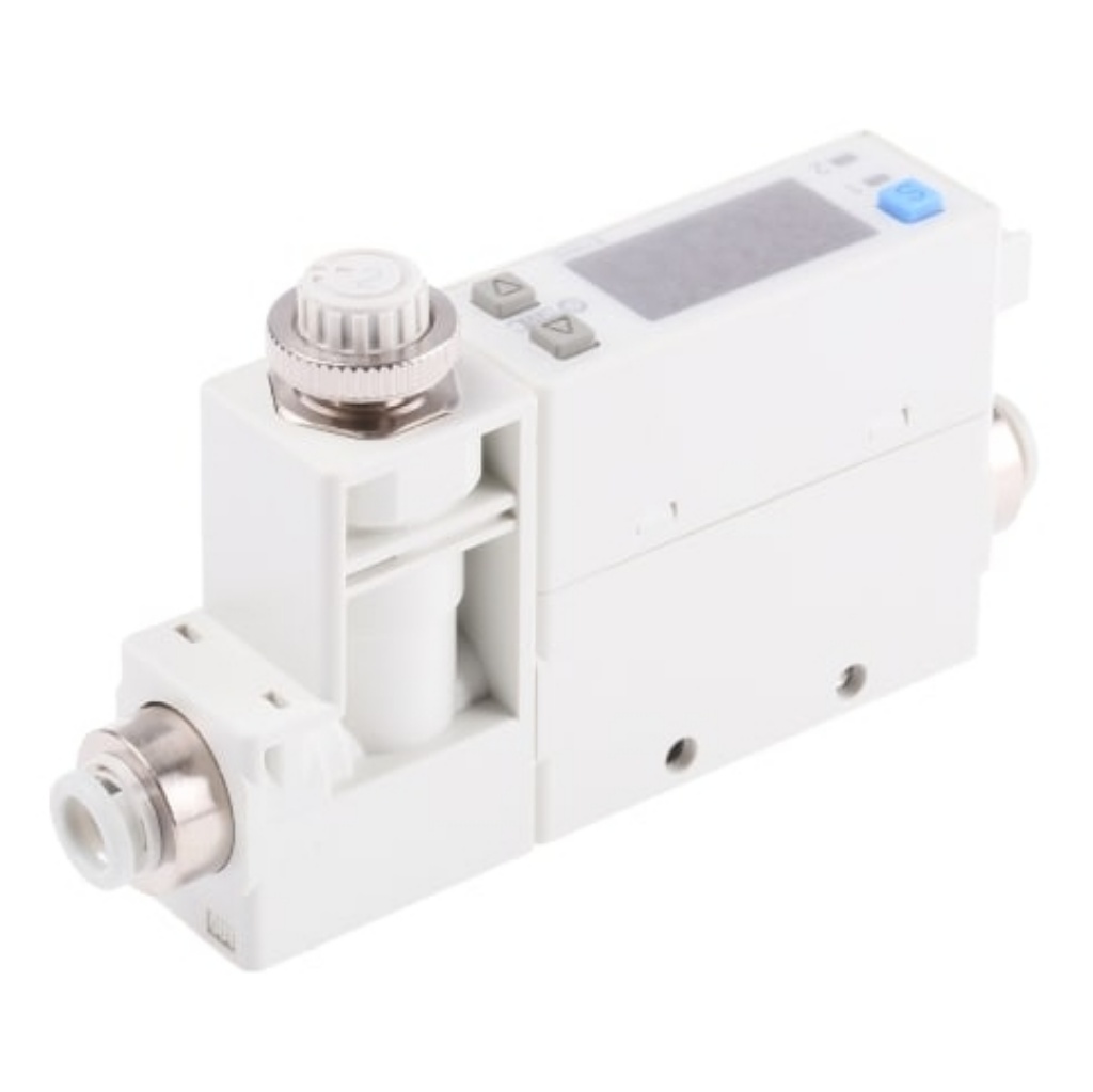 Picture of PFM Series Integrated Display Flow Switch for Dry Air, Gas, 0.5 L/min Min, 25 L/min Max, SMC, PFM725S-C6-A-W