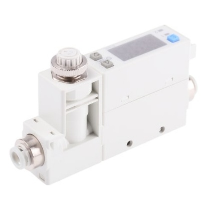 Picture of PFM Series Integrated Display Flow Switch for Dry Air, Gas, 0.5 L/min Min, 25 L/min Max, SMC, PFM725S-C6-A-W