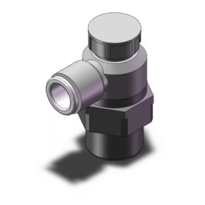Picture of Inline Mounting Hydraulic Flow Control Valve, R 3/8, 10 bar, , 3, 790L/min, SMC, AS3201F-03-08SA