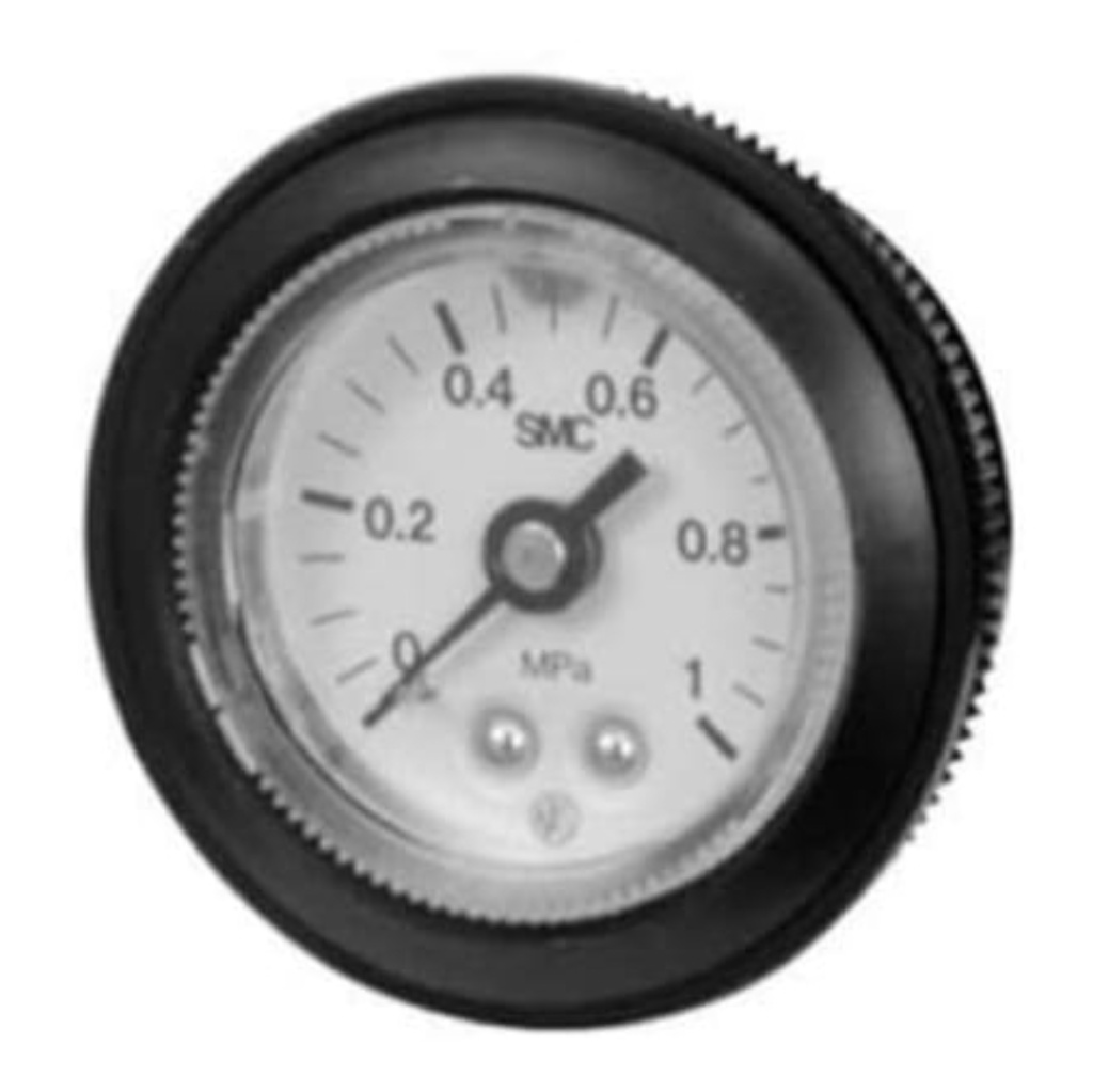 Picture of R 1/8 Analogue Pressure Gauge 2bar Back Entry 42.5mm Outside Diameter, SMC, G46-2-01M-C