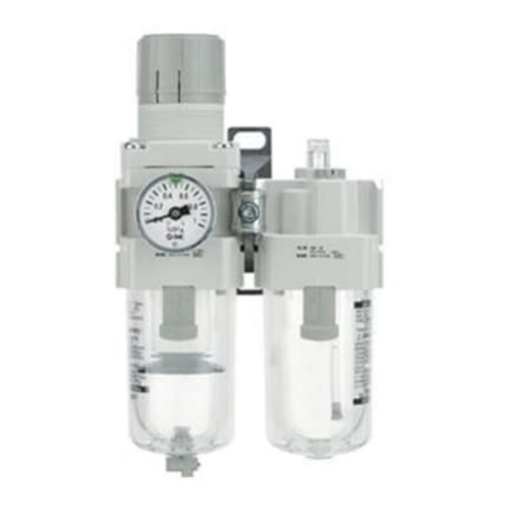 Picture of G 1/2 Filter Regulator Lubricator, 5μ Filtration Size, SMC, AC40A-F04D-A
