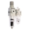 Picture of G 1/4 FRL, Automatic Drain, 5μm Filtration Size - With Pressure Gauge, SMC, AC20A-F02CG-B