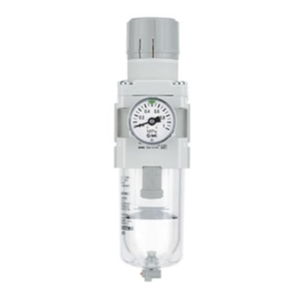 Picture of AW-A Filter Regulator, 5μm, G 1/4, Auto, 0.5 → 7 bar, SMC, AW20-F02C-A