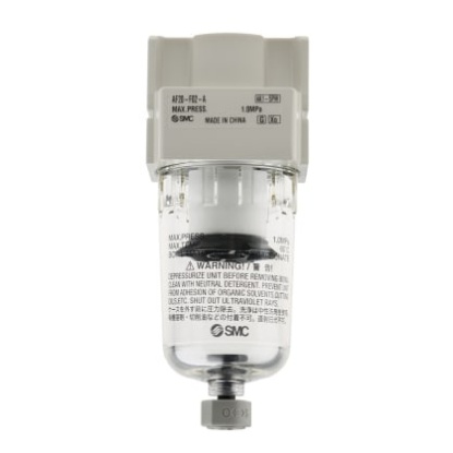 Picture of AF series 5μm G 1/4 1 MPa, 1.5 MPa Pneumatic Filter with Manual drain, SMC, AF20-F02-A