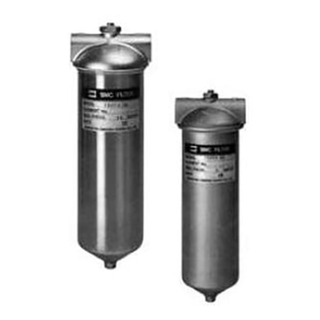 Picture of FQ1 series 50μm Rc 3/8 0.7 MPa Pneumatic Filter 60L/min max with Manual drain, SMC, FGDCA-03-T050-B