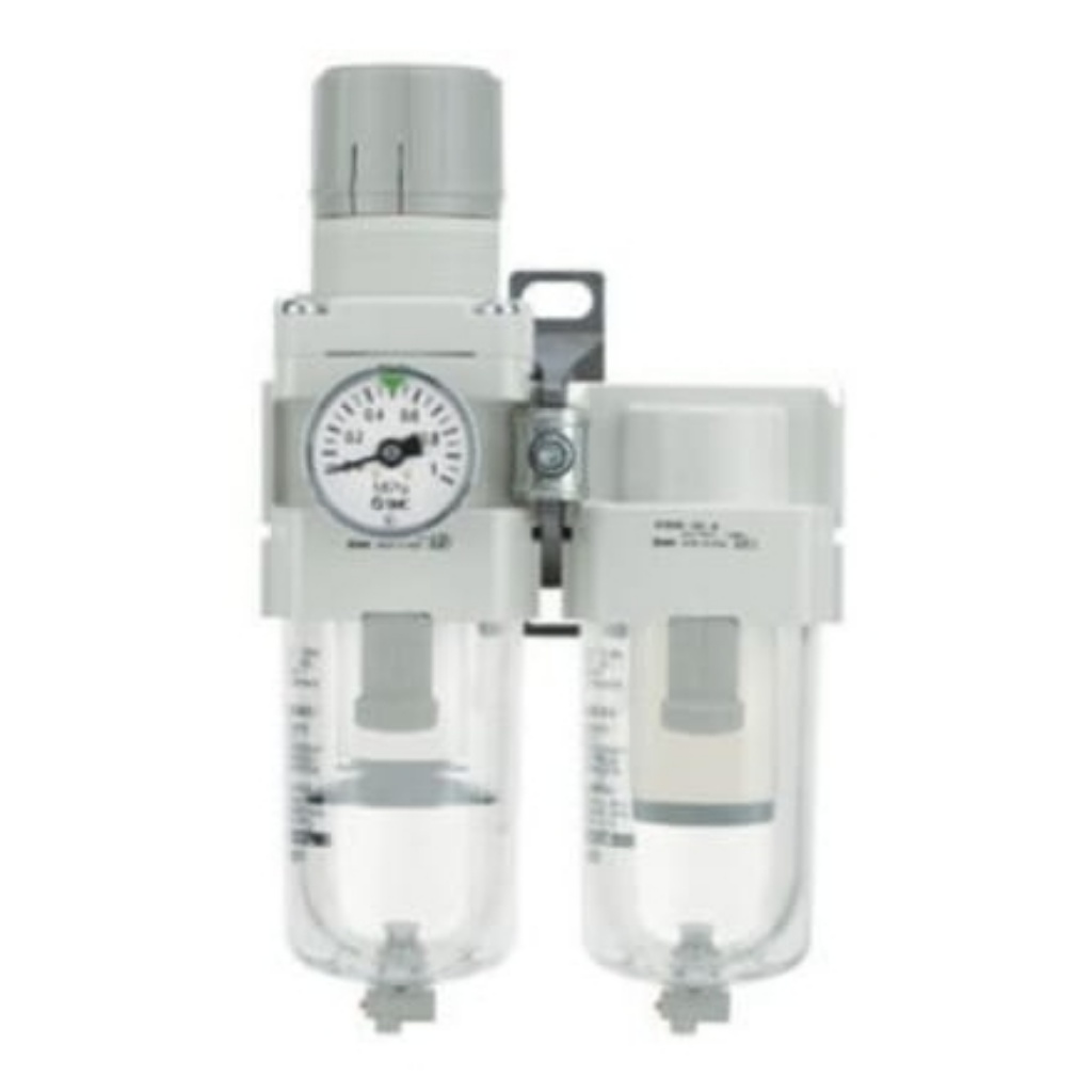 Picture of G 1/8 1400L/min Air Filter Regulator Lubricator, 0.5bar to 10 bar, AC Series, SMC, AC30D-F02G-A