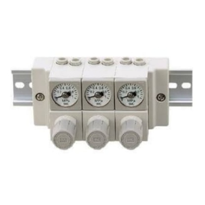 Picture of 6 mm Tubing Pneumatic Regulator - 0.5bar to 0.5bar, 7bar max. input, SMC, ARM11BB2-408-AZ