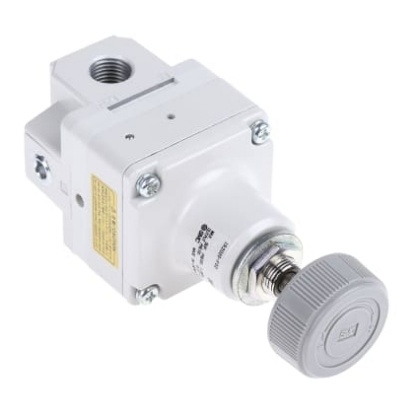 Picture of G 1/4 Pneumatic Regulator - 0.01MPa to 0.8MPa, 1/4in, 1MPa max. input, SMC, IR2020-F02