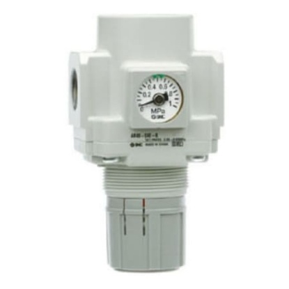 Picture of G 1/4 Pneumatic Regulator - 0.05MPa to 0.85MPa, 1/4 in, 1Mpa max. input, AR25-B, SMC, AR25-F02E-B