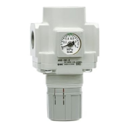 Picture of G 1/4 Pneumatic Regulator - 0.05MPa to 0.85MPa, 1/4in, 1MPa max. input, SMC, AR20-F02B-B