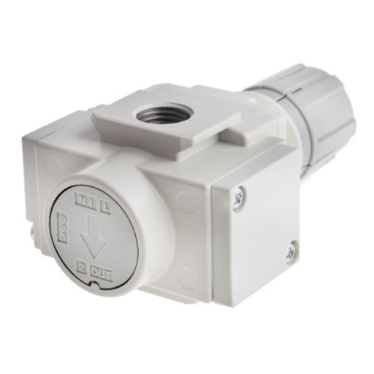 Picture of G 1/4 Pneumatic Regulator - 0.05MPa to 0.85MPa, 1/4in, 1MPa max. input, SMC, AR20K-F02-B