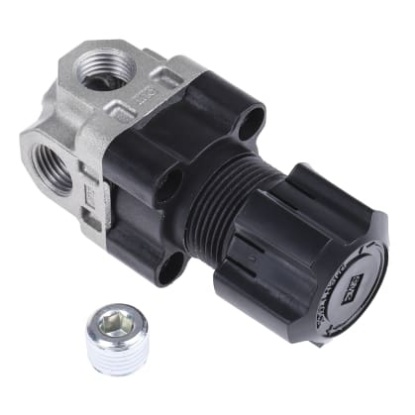 Picture of G 1/4 Pneumatic Regulator - 0.05MPa to 0.85MPa, 1/4in, 2MPa max. input, SMC, ARX20-F02