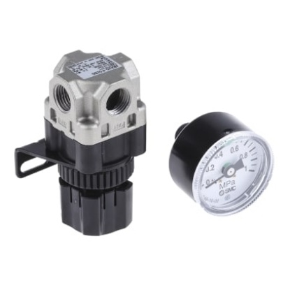 Picture of G 1/4 Pneumatic Regulator - 0.05MPa to 0.85MPa, 1/4in, 2MPa max. input, SMC, ARX20-F02BG