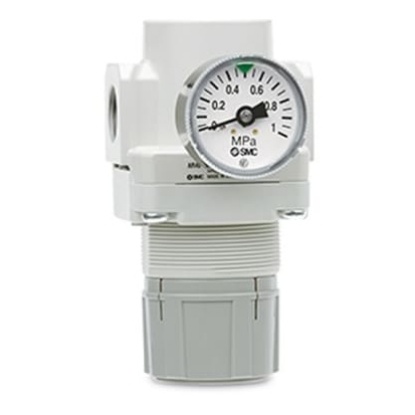 Picture of M5 x 0.8 Pneumatic Regulator - 0.05MPa to 0.7MPa, M5 mm, 1Mpa max. input, SMC, AR10-M5-1-A