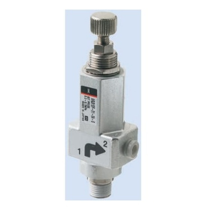 Picture of M5 x 0.8, R 1/8 Pneumatic Regulator - 0.2MPa to 0.7MPa, 1/8 in, M5 x 0.8, 0.8MPa max. input, SMC, ARJ310F-01-06-S