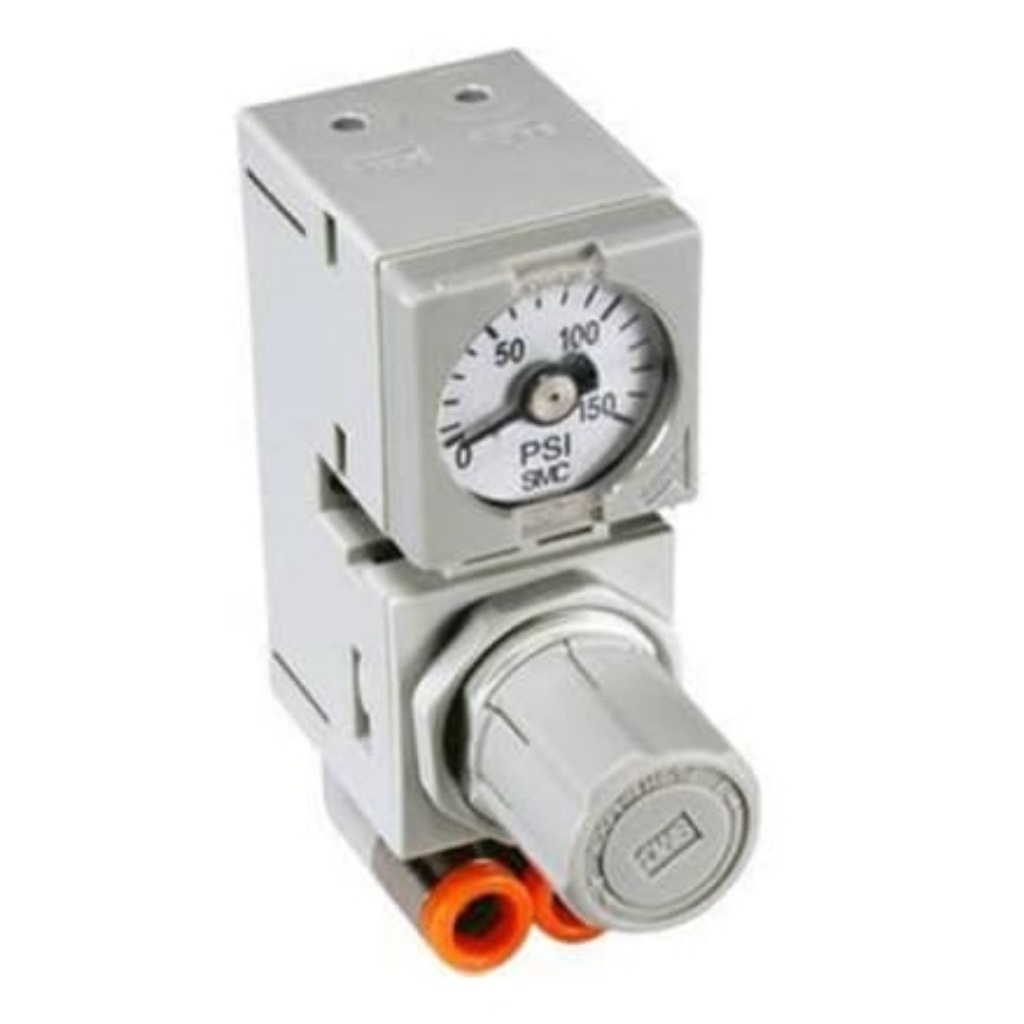 Picture of M8 Pneumatic Regulator - 0.5bar to 7bar, 10bar max. input, SMC, ARM10F1-08GP-1