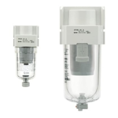 Picture of 120 L/min G 1/4 Mist Separator, 0.01μm filtration, 0.05MPa to 1 MPa, 1.5 MPa, SMC, AFD20-F02-A