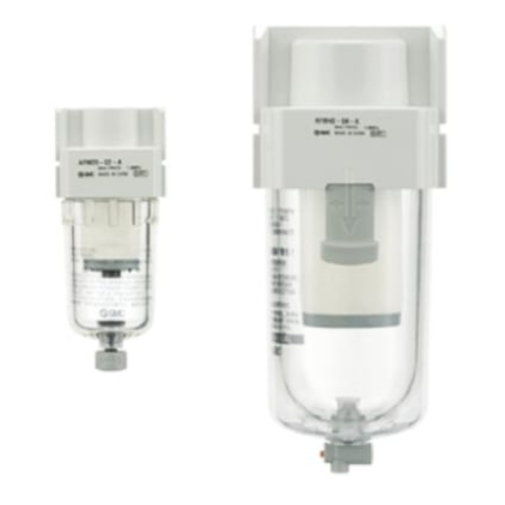 Picture of 200 L/min G 1/8 Mist Separator, 0.3μm filtration, 0.1MPa to 1 MPa, 1.5 MPa, SMC, AFM20-F01C-A