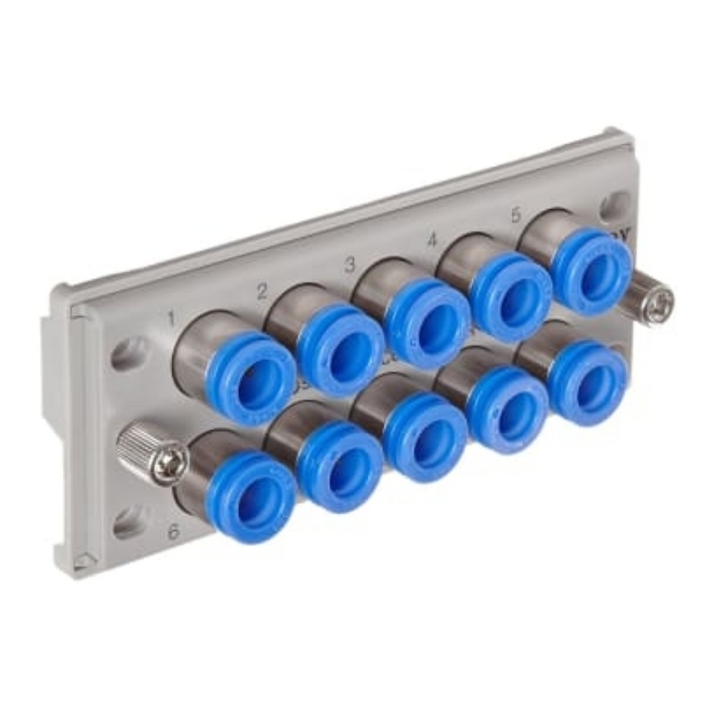 Picture of KDM Series Multi-Connector Fitting, Push In 6 mm, Tube-to-Tube Connection Style, SMC, KDM10P-06