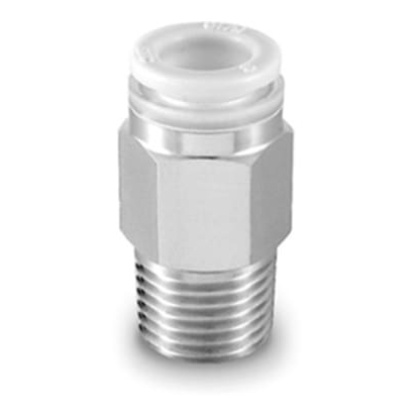 Picture of KPQH Series Straight Threaded Adaptor, Push In 4 mm to Push In 4 mm, SMC, KPQH04-M5