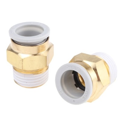 Picture of KQ2 Series Bulkhead Threaded-to-Tube Adaptor, Push In 16 mm to Push In 16 mm, Threaded-to-Tube Connection Style, SMC, KQ2H16-04AS