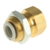 Picture of KQ2 Series Bulkhead Threaded-to-Tube Adaptor, Rc 1/4 Female to Push In 10 mm, Threaded-to-Tube Connection Style, SMC, KQ2E10-02A