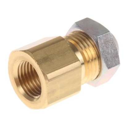 Picture of KQ2 Series Bulkhead Threaded-to-Tube Adaptor, Rc 1/8 Female to Push In 4 mm, Threaded-to-Tube Connection Style, SMC, KQ2E04-01A