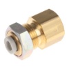 Picture of KQ2 Series Bulkhead Threaded-to-Tube Adaptor, Rc 1/8 Female to Push In 4 mm, Threaded-to-Tube Connection Style, SMC, KQ2E04-01A