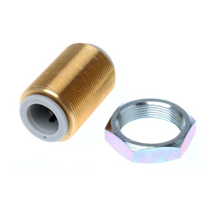 Picture of KQ2 Series Bulkhead Tube-to-Tube Adaptor, Push In 12 mm to Push In 12 mm, Tube-to-Tube Connection Style, SMC, KQ2E12-00A