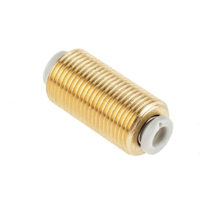 Picture of KQ2 Series Bulkhead Tube-to-Tube Adaptor, Push In 4 mm to Push In 4 mm, Tube-to-Tube Connection Style, SMC, KQ2E04-00A
