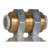 Picture of KQ2 Series Bulkhead Tube-to-Tube Adaptor, Push In 6 mm to Push In 6 mm, Tube-to-Tube Connection Style, SMC, KQ2E06-00A