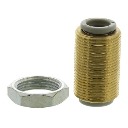 Picture of KQ2 Series Bulkhead Tube-to-Tube Adaptor, Push In 8 mm to Push In 8 mm, Tube-to-Tube Connection Style, SMC, KQ2E08-00A