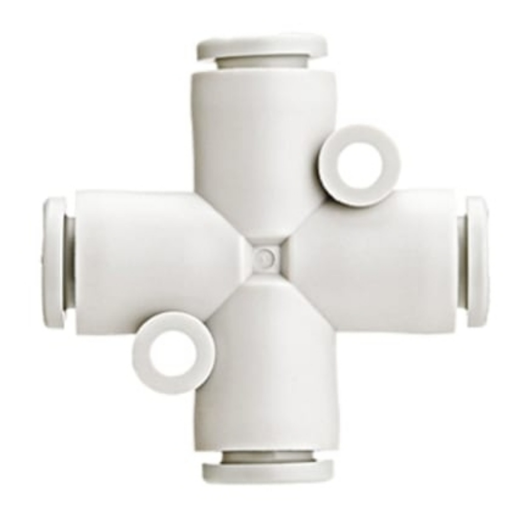 Picture of KQ2 Series Cross Tube-to-Tube Adaptor, Push In 8 mm to Push In 8 mm, Tube-to-Tube Connection Style, SMC, KQ2TW08-00A