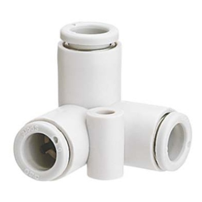 Picture of KQ2 Series Delta Union Tube-to-Tube Adaptor, Push In 4 mm to Push In 4 mm, Tube-to-Tube Connection Style, SMC, KQ2D04-00A