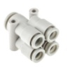 Picture of KQ2 Series Double Y Tube-to-Tube Adaptor Push In 8 mm, Push In 6 mm to Push In 6 mm, Tube-to-Tube Connection Style, SMC, KQ2UD06-08A