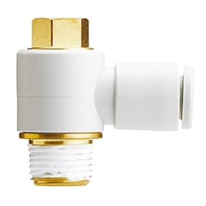 Picture of KQ2 Series Elbow Threaded Adaptor, G 1/2 Male to Push In 12 mm, Threaded-to-Tube Connection Style, SMC, KQ2V12-G04A