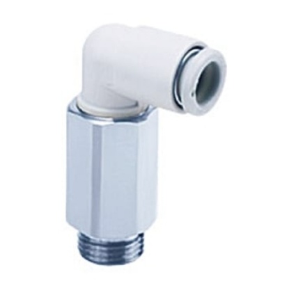 Picture of KQ2 Series Elbow Threaded Adaptor, G 1/4 Male to Push In 12 mm, Threaded-to-Tube Connection Style, SMC, KQ2L12-G02A