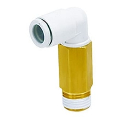 Picture of KQ2 Series Elbow Threaded Adaptor, G 1/4 Male to Push In 6 mm, Threaded-to-Tube Connection Style, SMC, KQ2W06-G02A