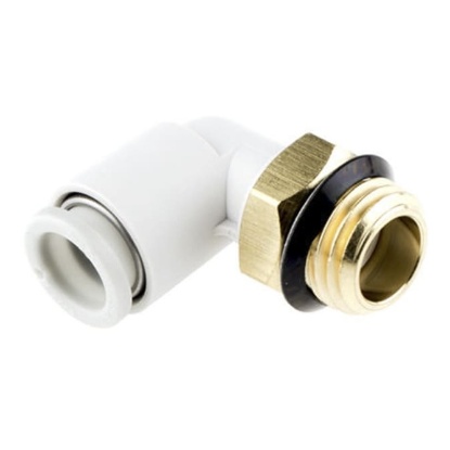 Picture of KQ2 Series Elbow Threaded Adaptor, G 1/4 Male to Push In 8 mm, Threaded-to-Tube Connection Style, SMC, KQ2L08-G02A